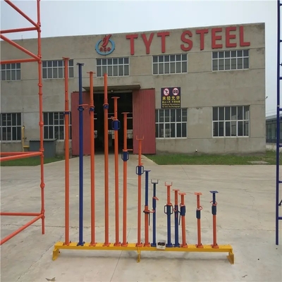 Durable Adjustable Steel Prop With Adjustable Height For Robust Telescopic Scaffolding Props