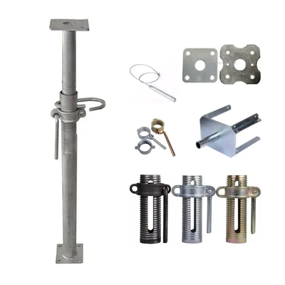 Support Function Adjustable Steel Prop Telescopic Scaffolding Props With Heavy Duty