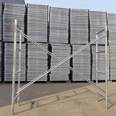 China Scaffolding Manufacturers CANADA LOCK Q235 Hot Dip Galvanized Ladder Frame