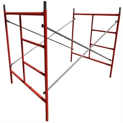 Powder Coated Masonry Frame Scaffold Steel Parts High Safety EN12810 Certified