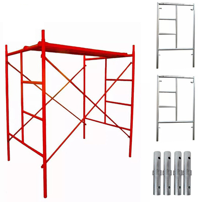 Powder Coated Masonry Frame Scaffold Steel Parts High Safety EN12810 Certified