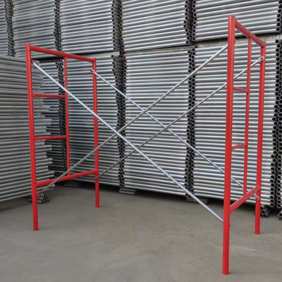 Powder Coated Masonry Frame Scaffold Steel Parts High Safety EN12810 Certified