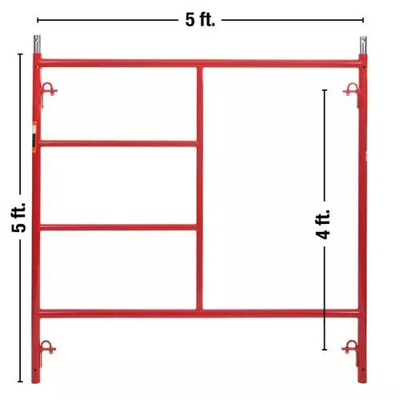 Powder Coated Masonry Frame Scaffold Steel Parts High Safety EN12810 Certified