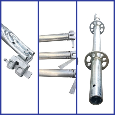 Q355 Multi-Pole Pin Lock Modular Scaffolding System Ringlock Bracing Industrial Design Style
