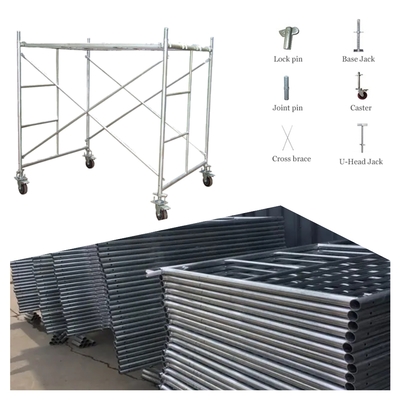 Industrial Building Tools Hot Dip Galvanized Movable H Frame Metal Scaffolding Parts