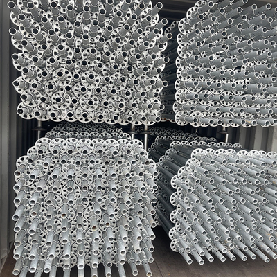 Commercial Q355 Steel Ringlock Standard with Long-lasting Hot-dipped Galvanized Coating and Ledger Length 0.73m-3.07m