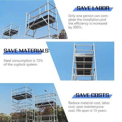 Scaffolding Mobile Multipurpose Aluminum Scaffold Tower Platform 6061-T6